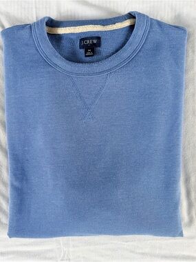 J. Crew Men's V-Stitch Crewneck Sweater in Chambray Blue Size: Medium